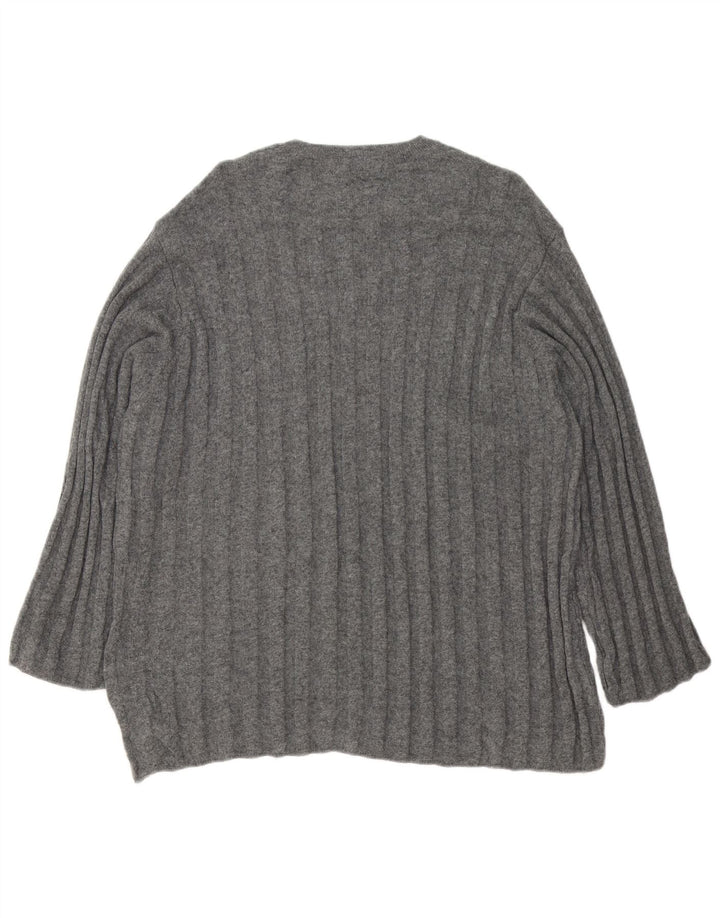 Zara ženski dugački pulover s okruglim izrezom UK 16 Large Grey
