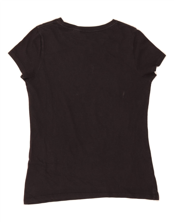 LEVI'S Womens Graphic T-Shirt Top UK 10 Small Black Vintage Levi's and Second-Hand Levi's from Messina Hembry 
