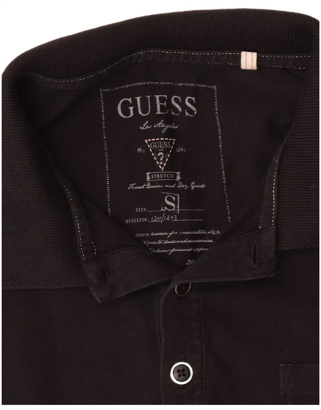Guess muška polo majica dugih rukava mala crna