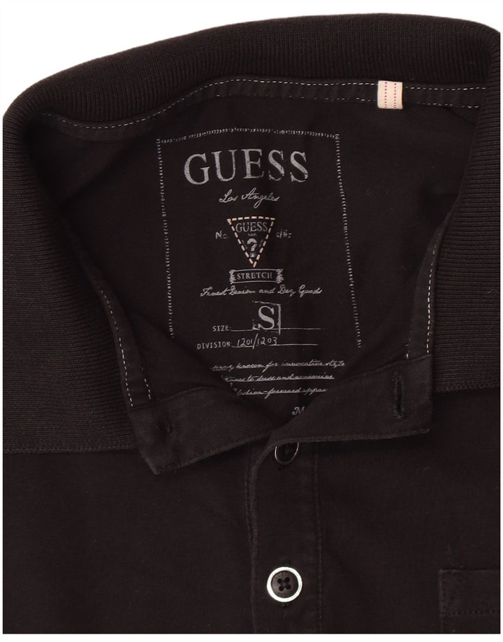 Guess muška polo majica dugih rukava mala crna