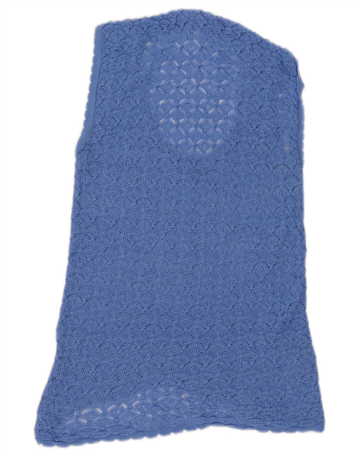 Zara ženska heklana bluza bez rukava UK 12 srednje plava