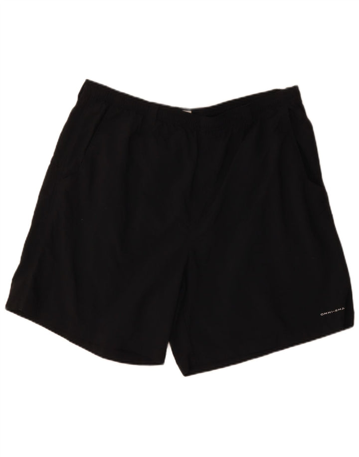 COLUMBIA Muške sportske kratke hlače višebojnih boja XL crni poliester