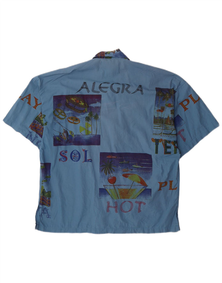 TERRANOVA muška grafička majica kratkih rukava Srednje plava Patchwork pamuk