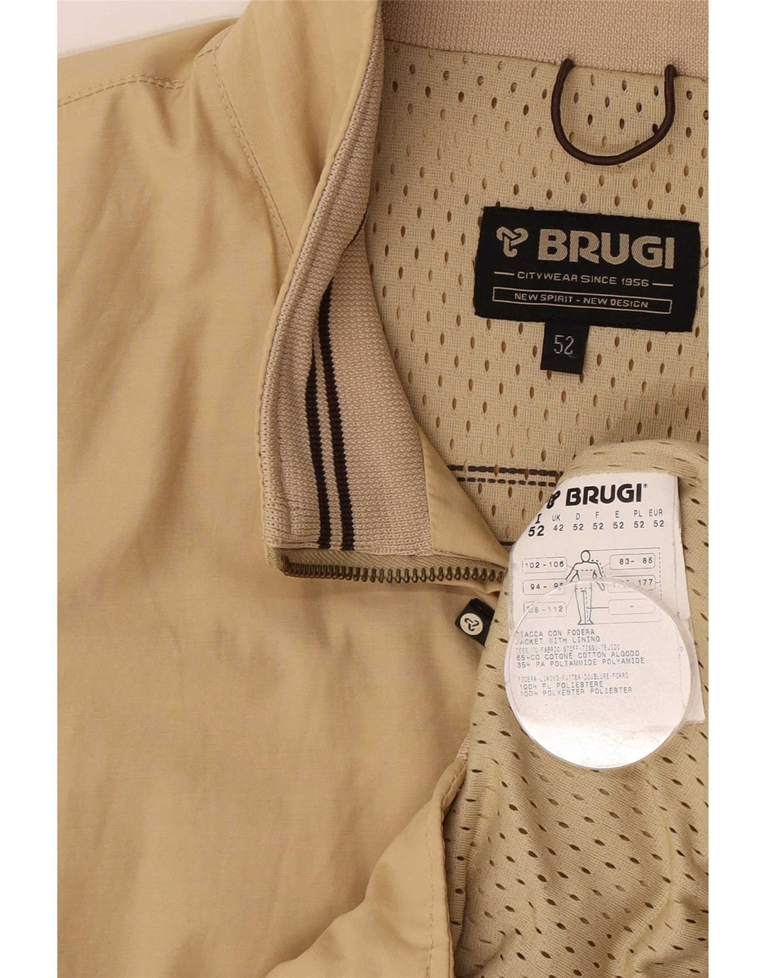 Brugi muška bomber jakna UK 42 XL bež pamuk