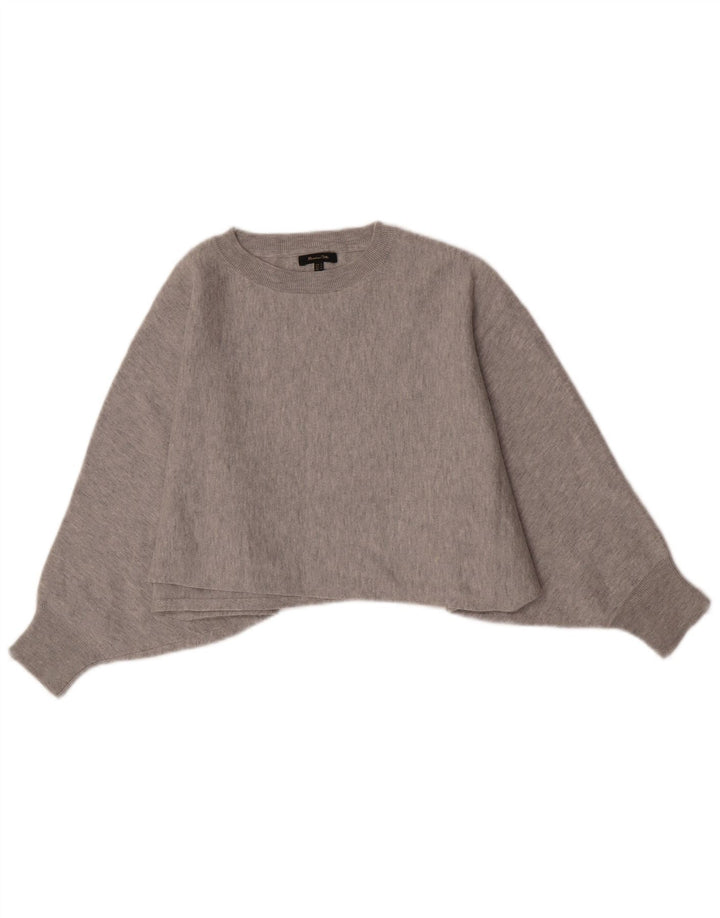 Massimo Dutti Ženski kratki džemper UK 14 srednje sivo s pjegama