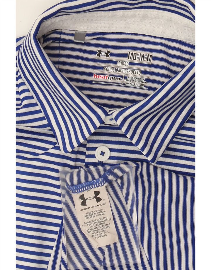 Under Armour muška polo majica Heat Gear srednje plave pruge od poliestera