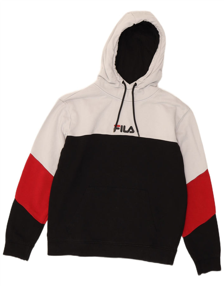 Fila muška majica s kapuljačom srednje crne boje, pamuk