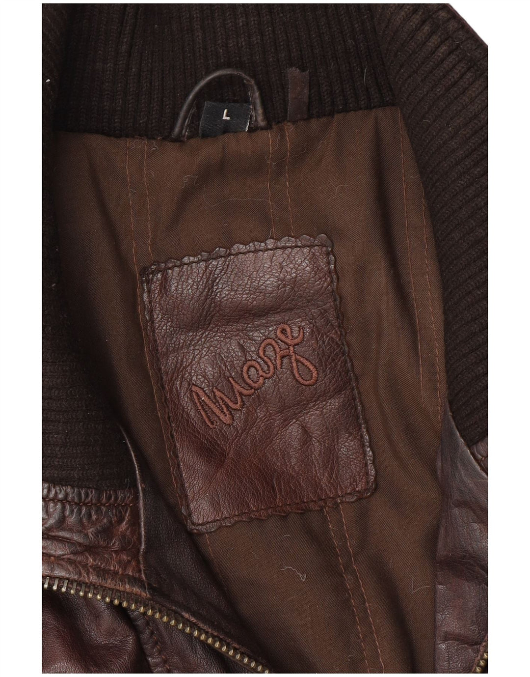 MAZE muška kožna jakna UK 40 velika smeđa koža