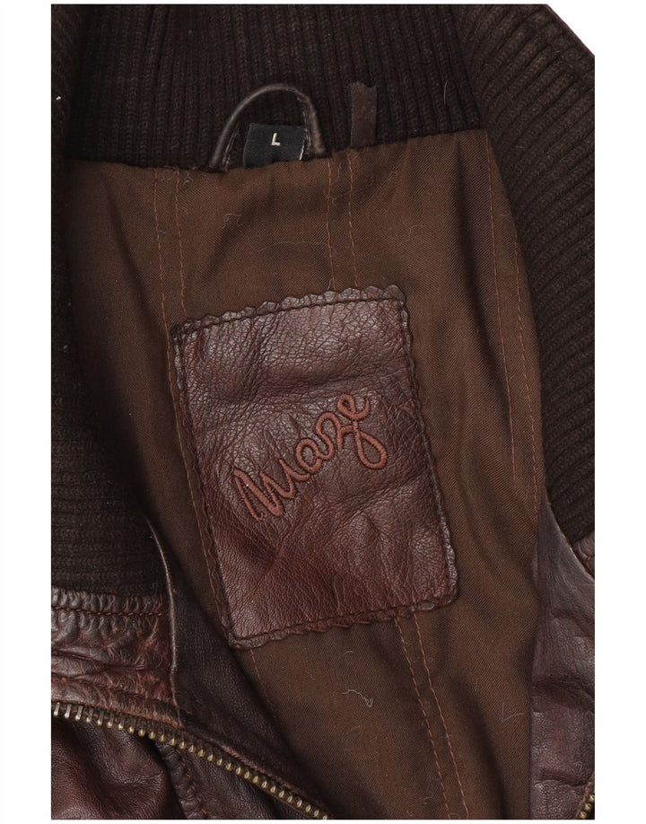 MAZE muška kožna jakna UK 40 velika smeđa koža