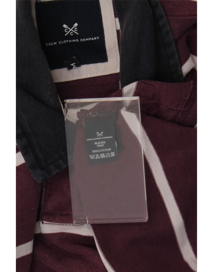 CREW ODJEĆA Muška ragbi polo majica dugih rukava srednje ljubičasta na pruge