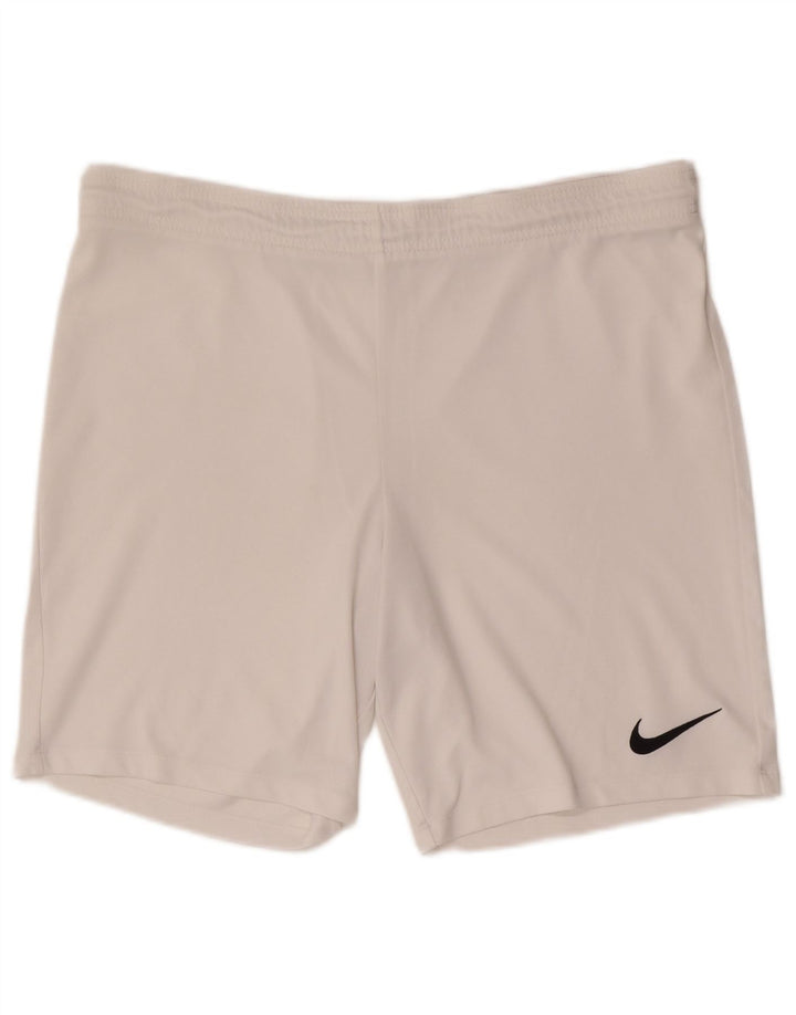 Velike bijele muške sportske kratke hlače Dri Fit