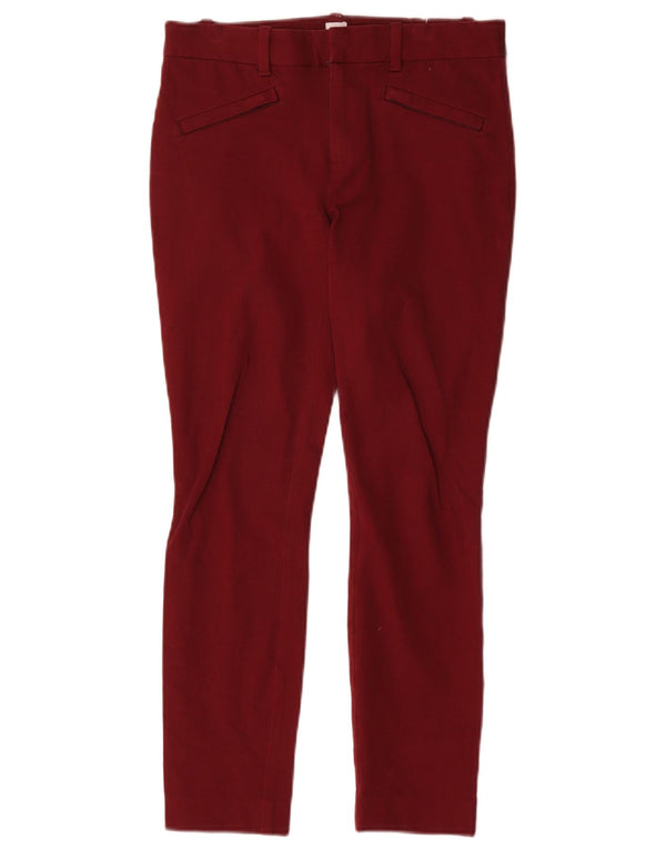 Gap Womens Skinny Ankle Casual Trousers US 2 XS W30 L27 Burgundy Cotton
