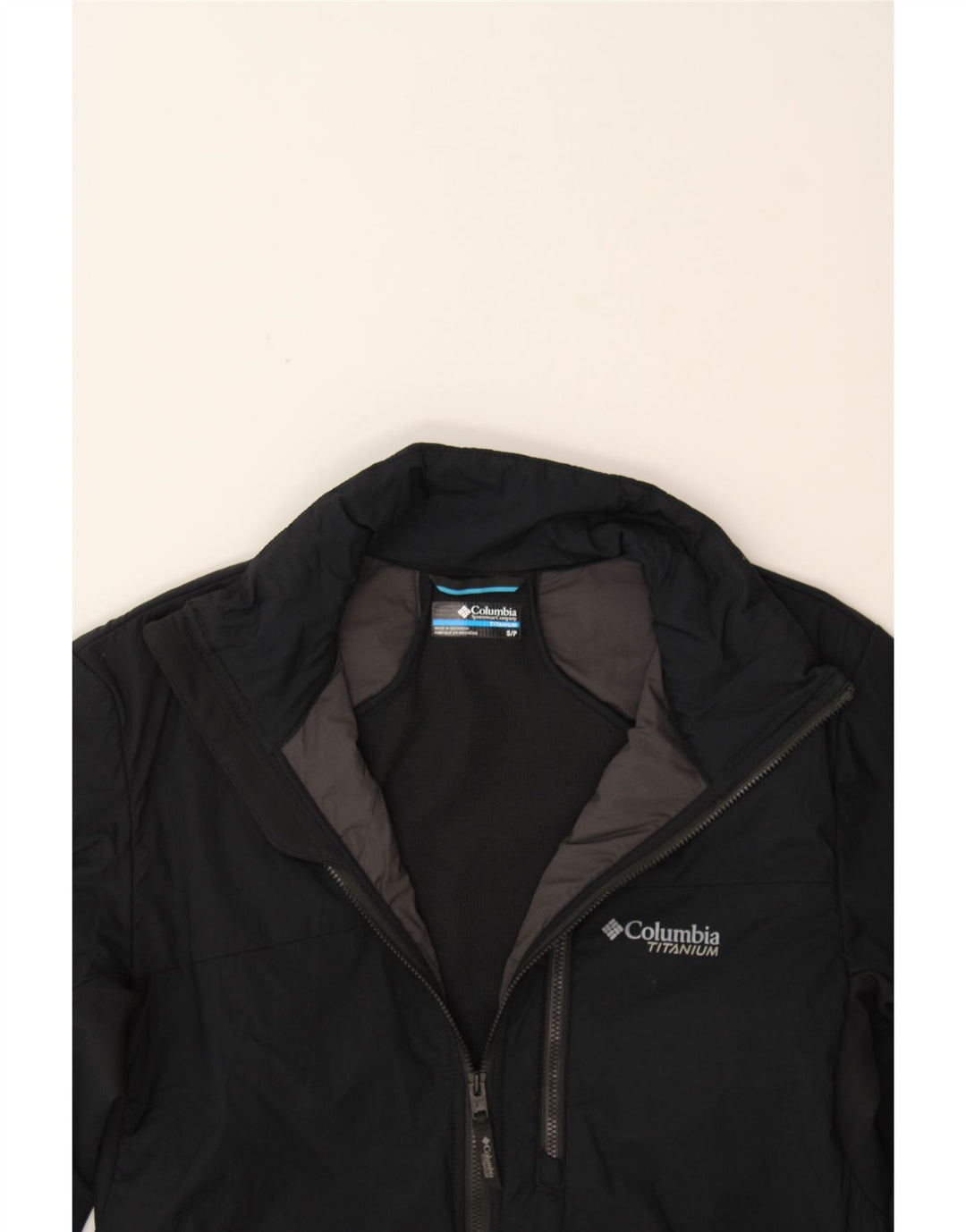 COLUMBIA Womens Titanium Windbreaker Jacket UK 10 Small Black Polyester Vintage Columbia and Second-Hand Columbia from Messina Hembry 