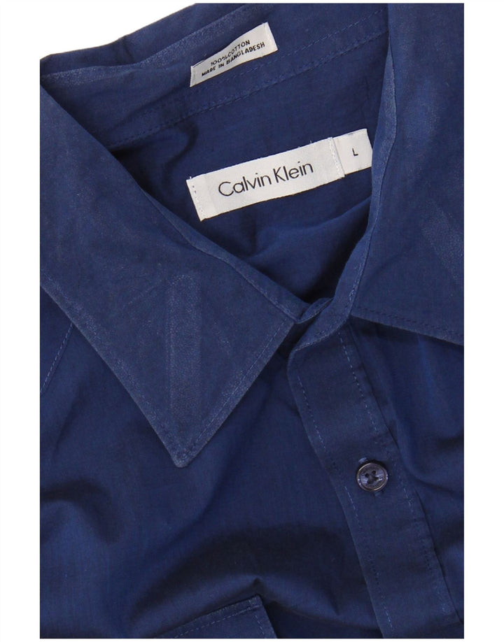 CALVIN KLEIN Muška košulja Large Blue Pamuk