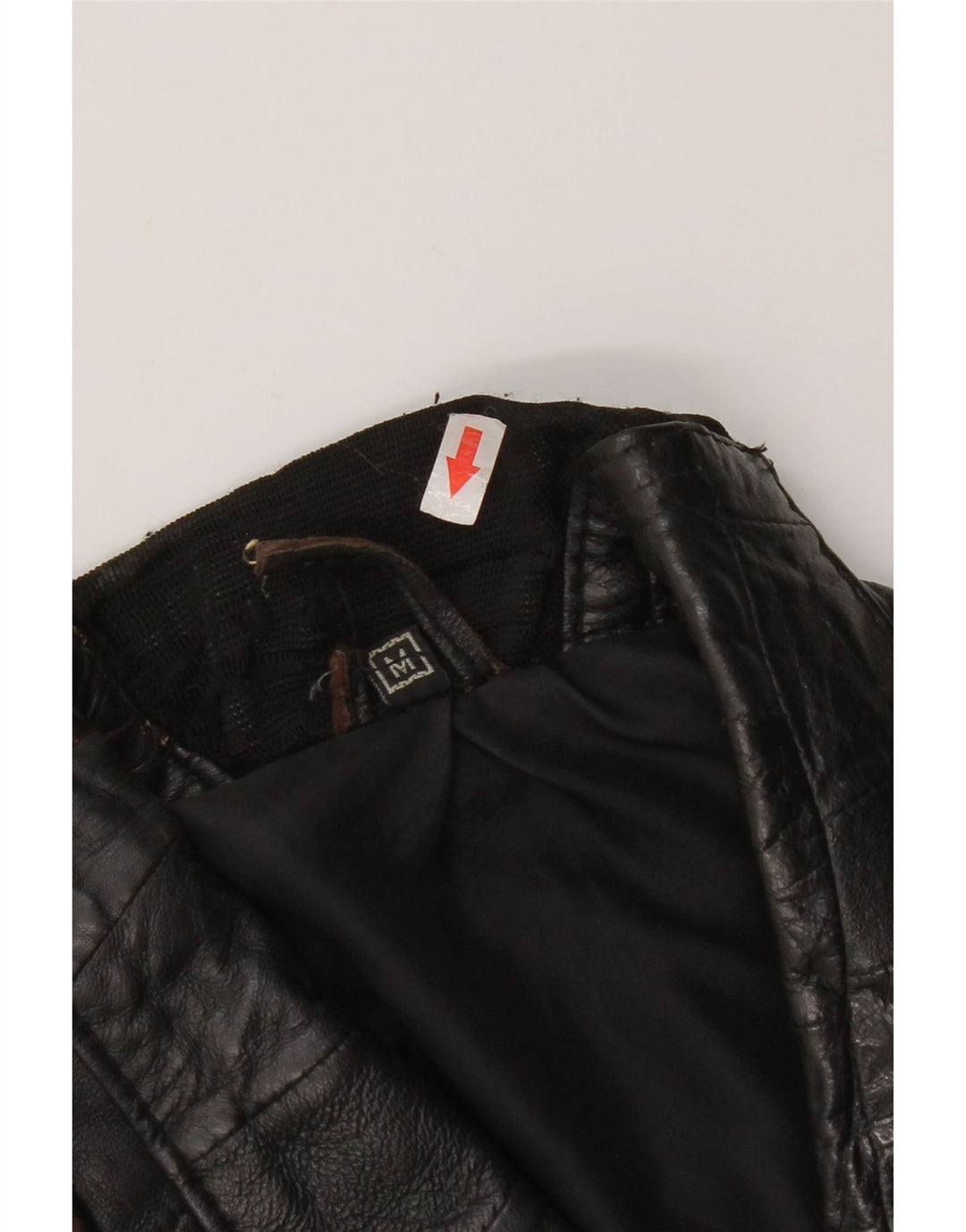 Vintage ženska bomber kožna jakna UK 12 srednje crna koža