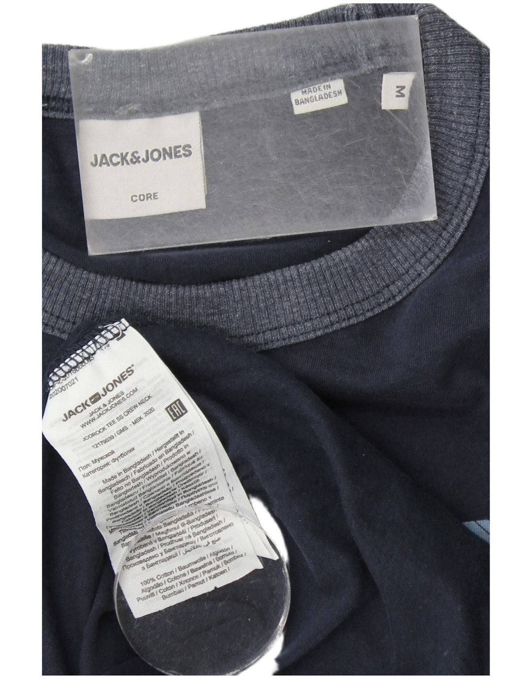JACK & JONES Muška majica kratkih rukava s grafičkim motivima Srednji tamnoplavi pamuk
