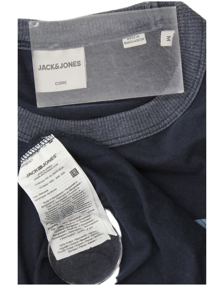 JACK & JONES Muška majica kratkih rukava s grafičkim motivima Srednji tamnoplavi pamuk