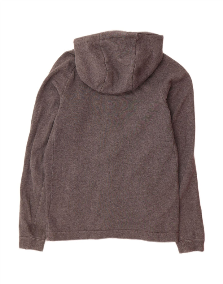 NIKE Mens Zip Hoodie Sweater Small Grey Cotton