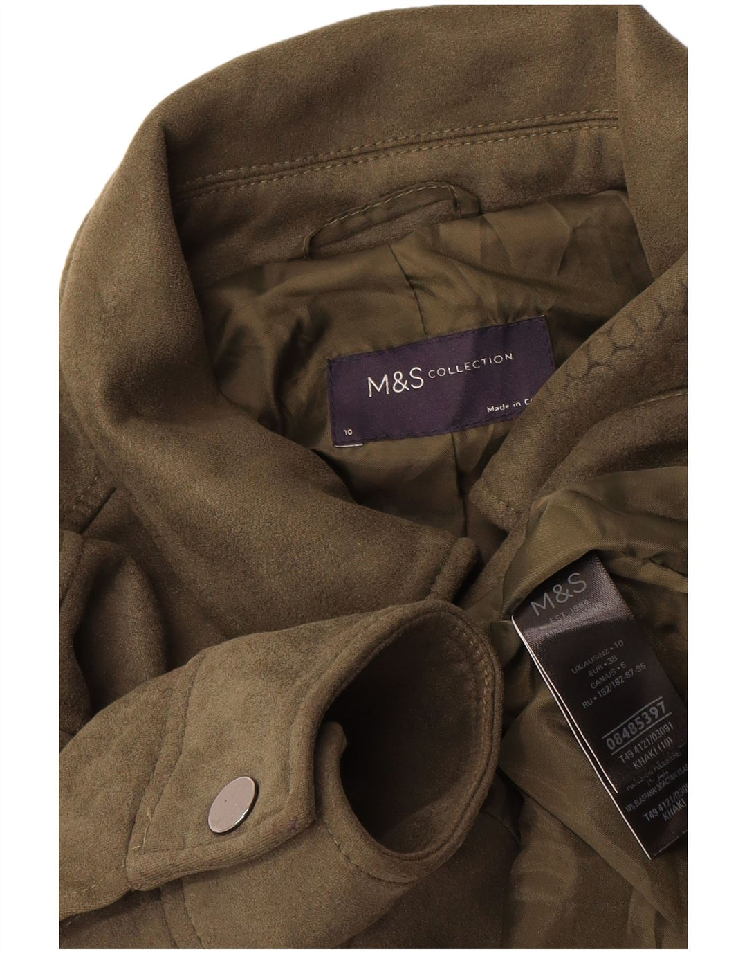 Marks & Spencer ženska bomber jakna UK 10 mali kaki poliester