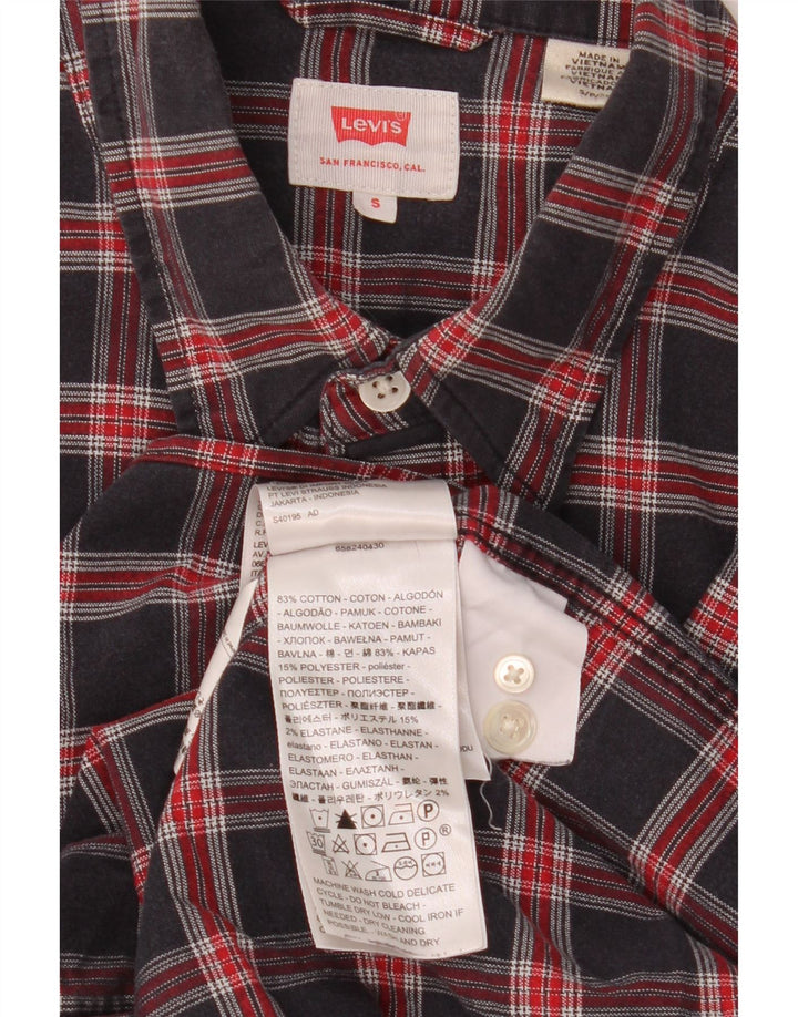 Levi's muška košulja mala tamnoplava karirana pamuk