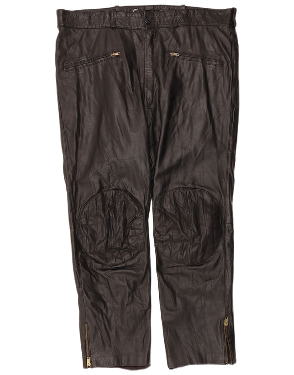 Vintage muške Moto Racer kožne hlače W38 L26 crne