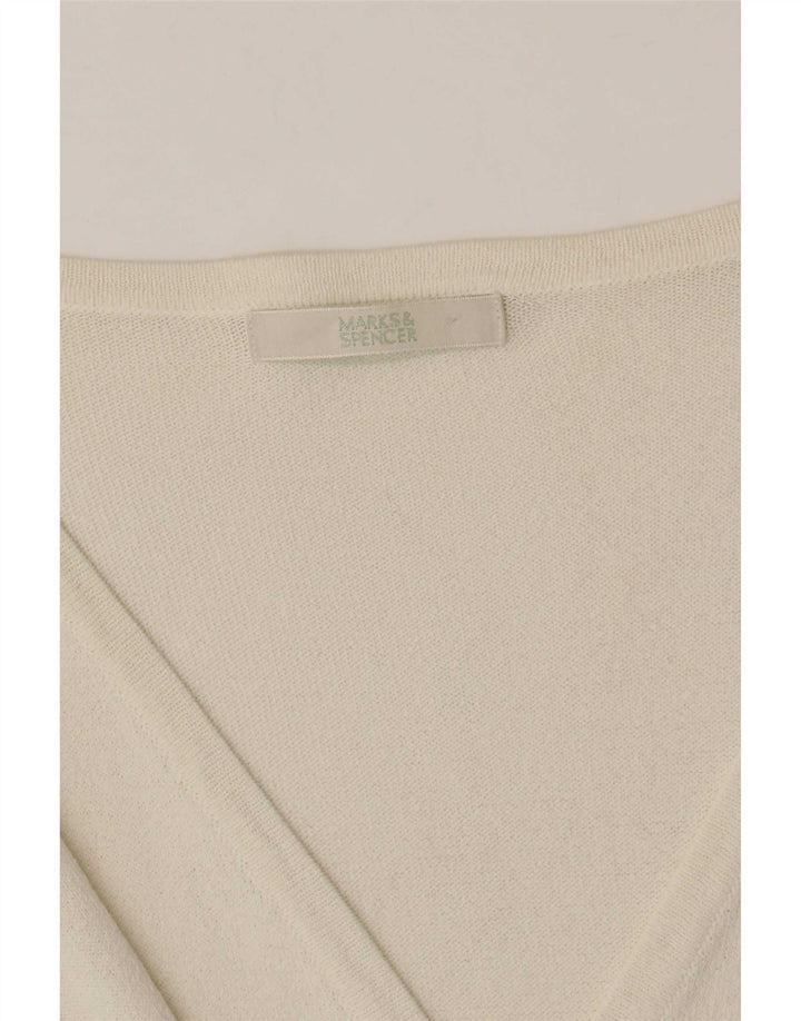 Marks & Spencer ženski kardigan pulover UK 10 Small Off White