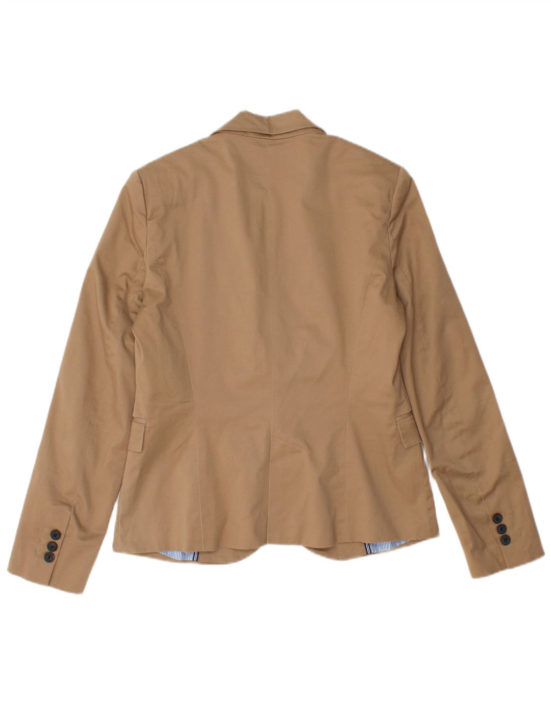 ZARA ženski sako s 1 gumbom UK 14 Veliki smeđi pamuk