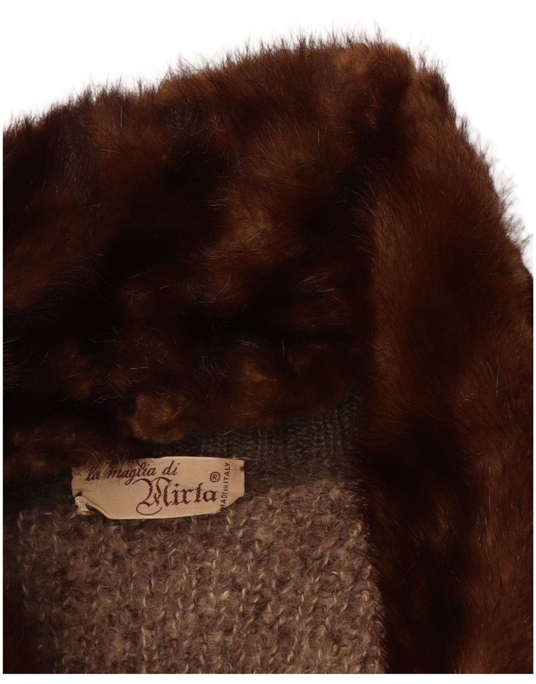 VINTAGE ženski kardigan džemper UK 18 XL smeđi