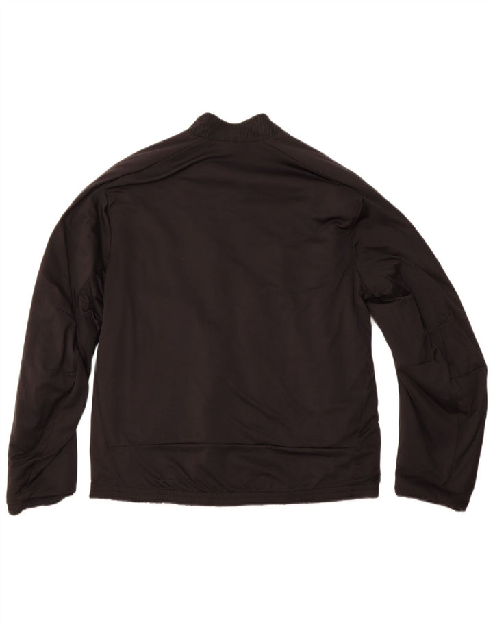 NIKE muška gornja jakna Therma-Fit reverzibilne trenirke srednje crne pruge