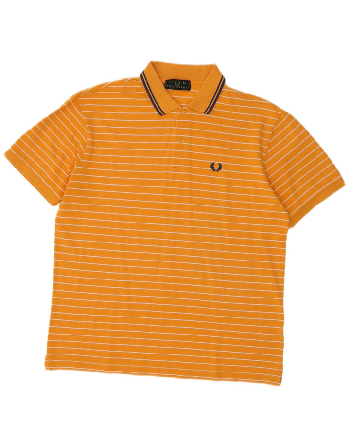 Fred Perry muška polo majica XL pamuk na narančaste pruge