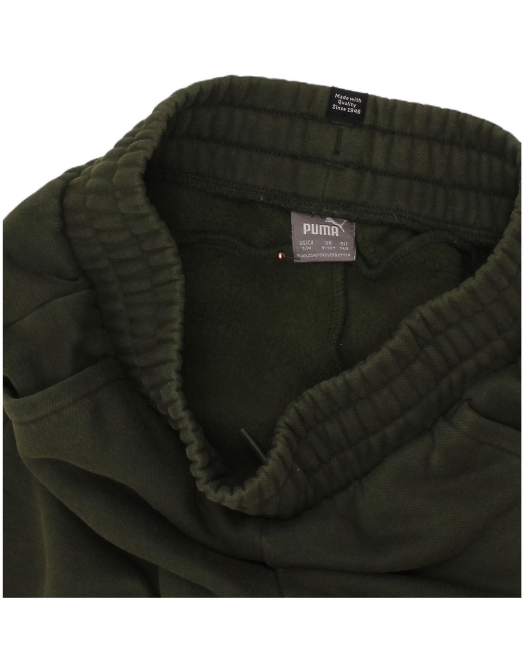 PUMA Trenirka za dječake, hlače za trčanje, 9-10 godina, zeleni pamuk