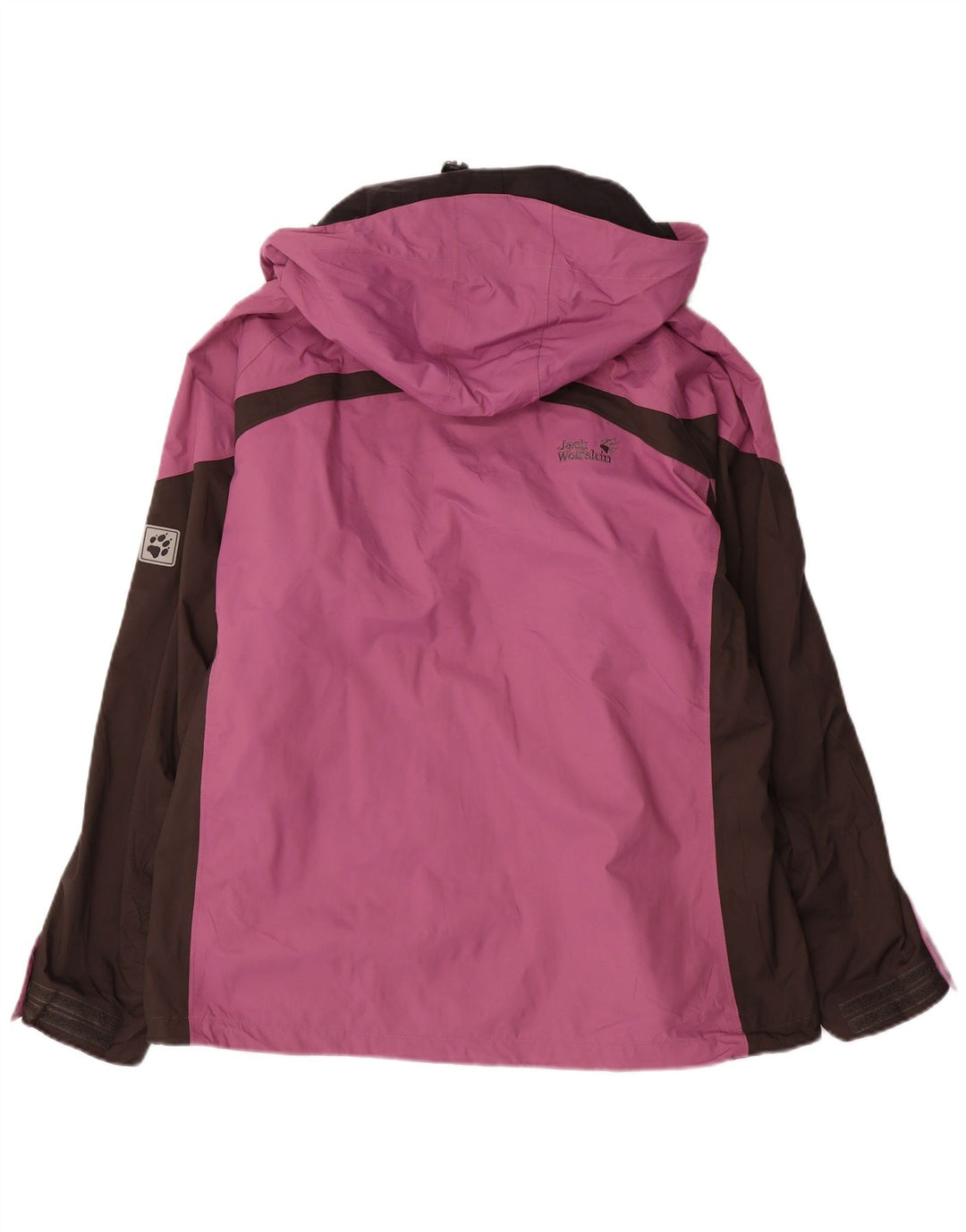 JACK WOLFSKIN Ženska grafička kišna jakna UK 22/24 2XL Purple Colourblock