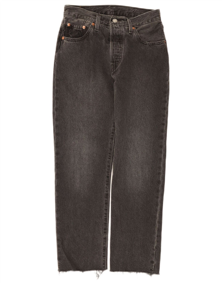 Levi's ženske 501 ravne traperice W25 L26 sivi pamuk