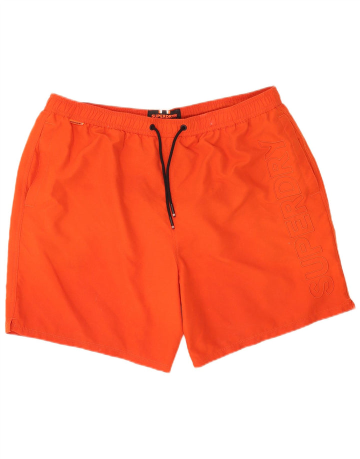 Superdry muške kratke hlače za kupanje s grafičkim motivima 2XL crveni poliester