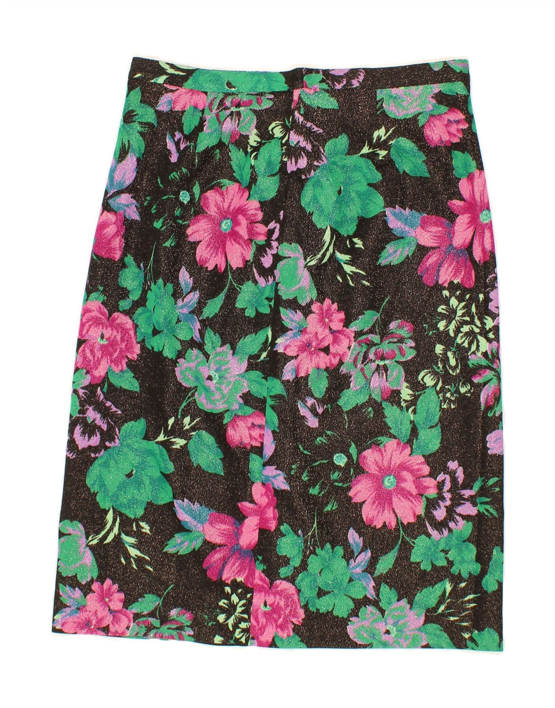 VINTAGE Womens Straight Skirt W30 Medium Black Floral Vintage Vintage and Second-Hand Vintage from Messina Hembry 