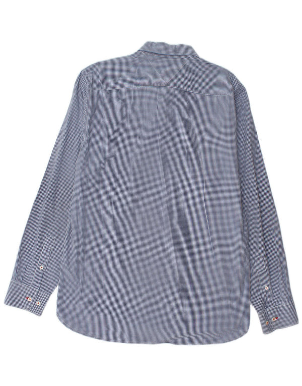 Tommy Hilfiger Mens New York Fit Shirt Large Blue Gingham Pamuk