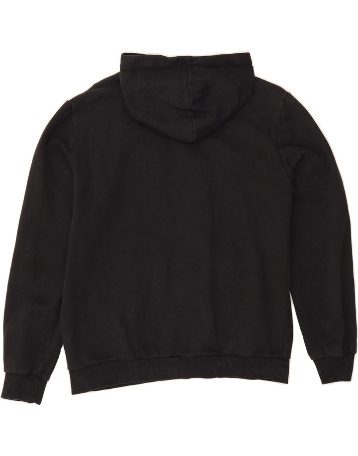 PUMA Mens Graphic Hoodie Jumper Medium Black Cotton Vintage Puma and Second-Hand Puma from Messina Hembry 