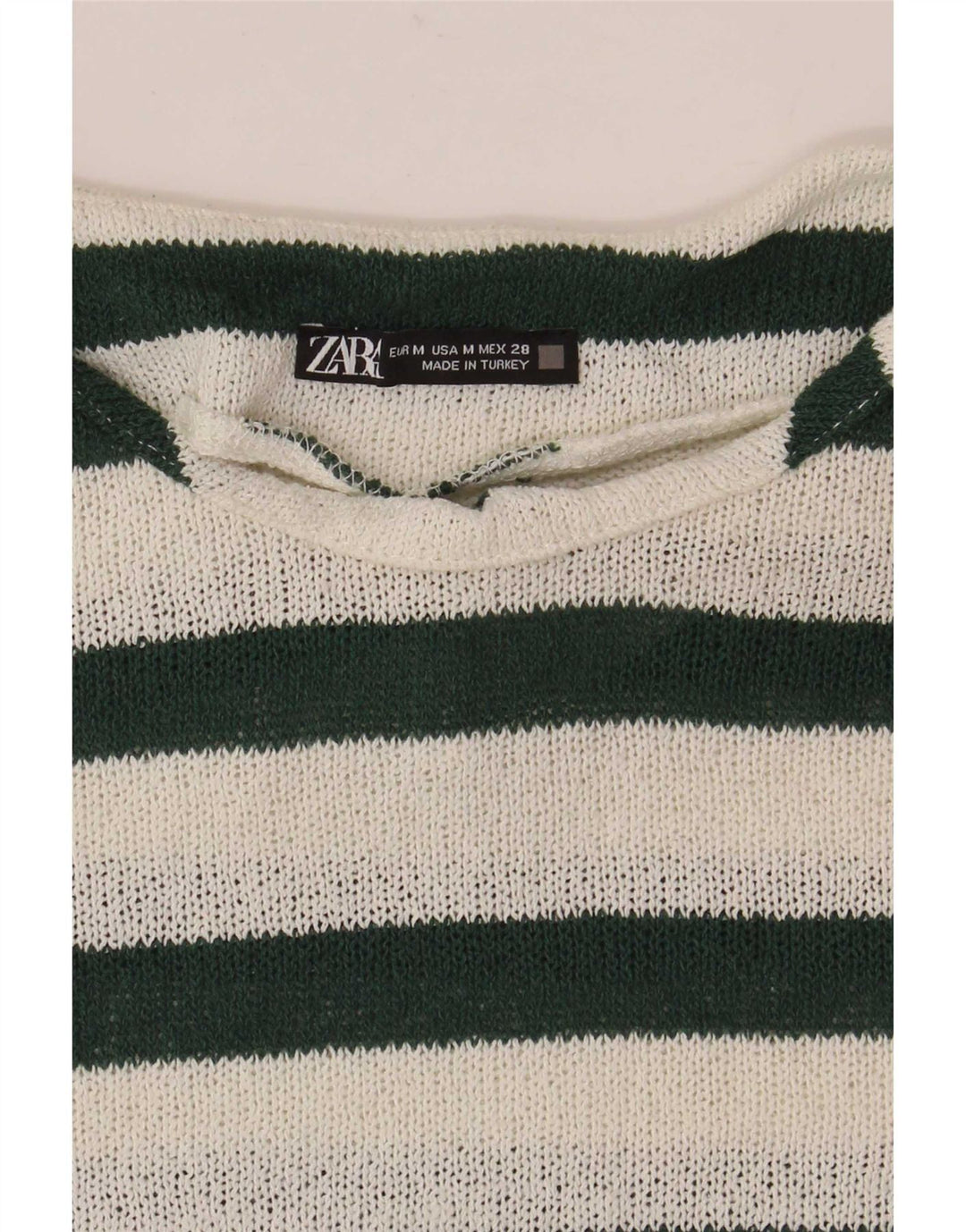 Zara ženska majica kratkih rukava UK 14 srednje bijele pruge