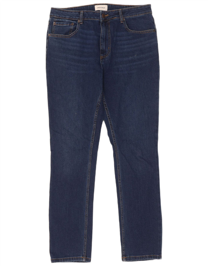 Jack Wills muške uske traperice W32 L34 tamnoplavi pamuk