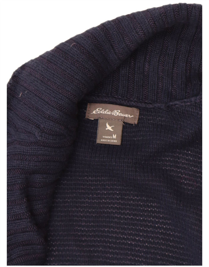 Eddie Bauer Ženski otvoreni kardigan pulover UK 12 Srednji tamnoplavi rajon