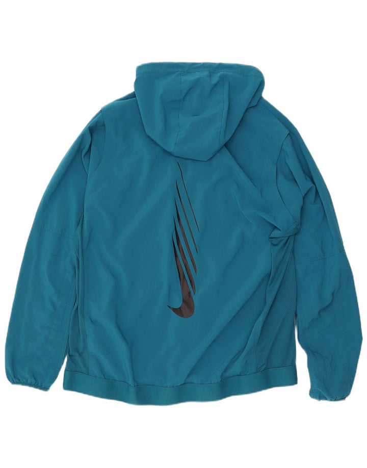 NIKE muška gornja jakna Dri Fit Graphic Standard Fit srednje plava