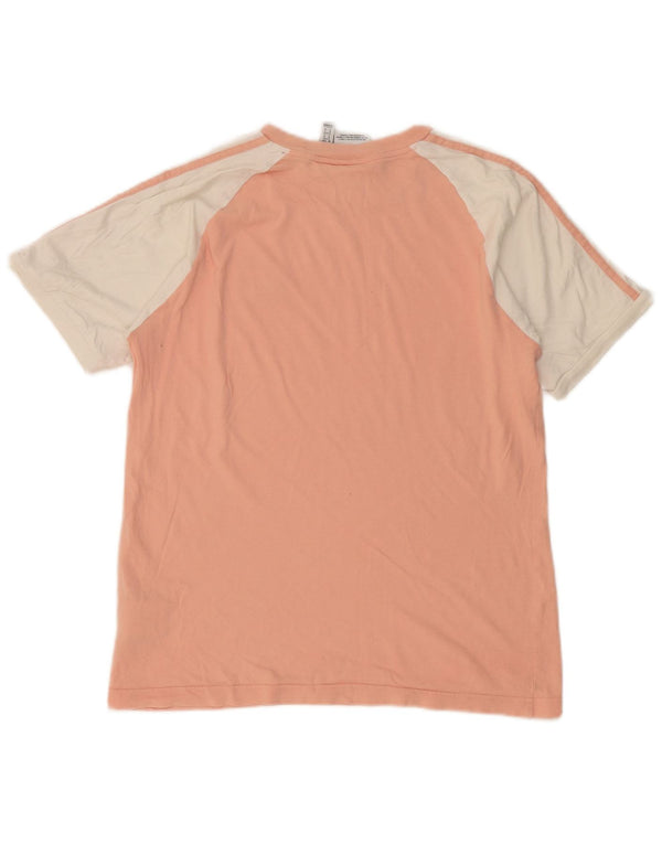 Adidas ženska majica kratkih rukava UK 10 Small Pink Colourblock Cotton