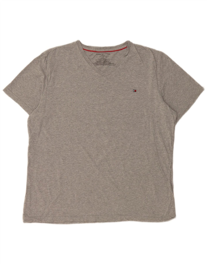 TOMMY HILFIGER Mens T-Shirt Top Large Grey