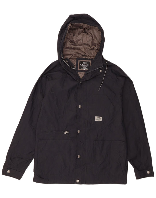 Jack & Jones muška kišna jakna s kapuljačom UK 40 velika tamnoplava najlonska