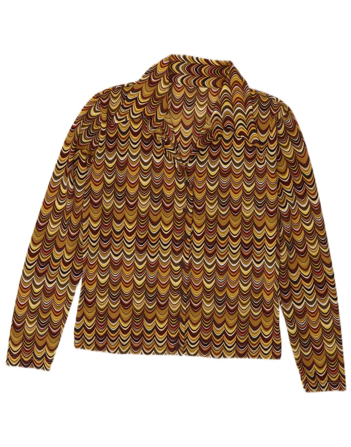 Vintage ženska košulja bluza UK 12 srednje raznobojna geometrijska