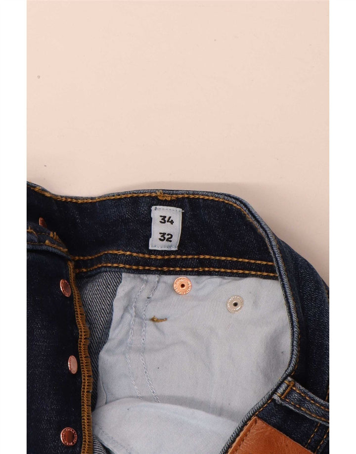 Jack & Jones Muške uske traperice W34 L32 Plavi pamuk
