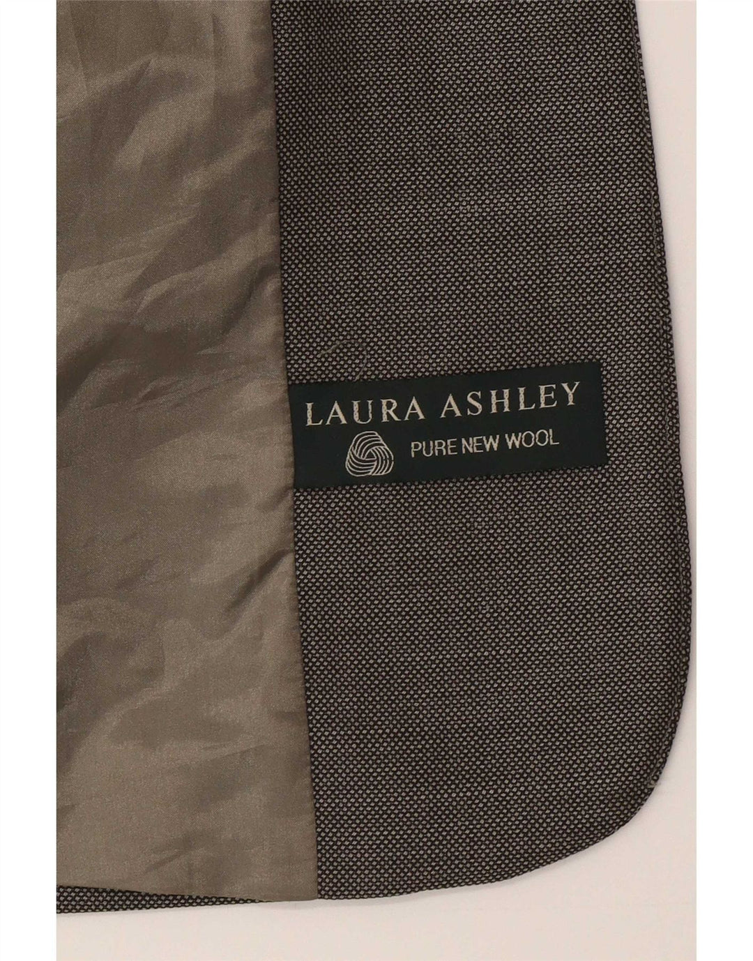Laura Ashley Ženska jakna s jednim gumbom UK 8 Mala siva vunena