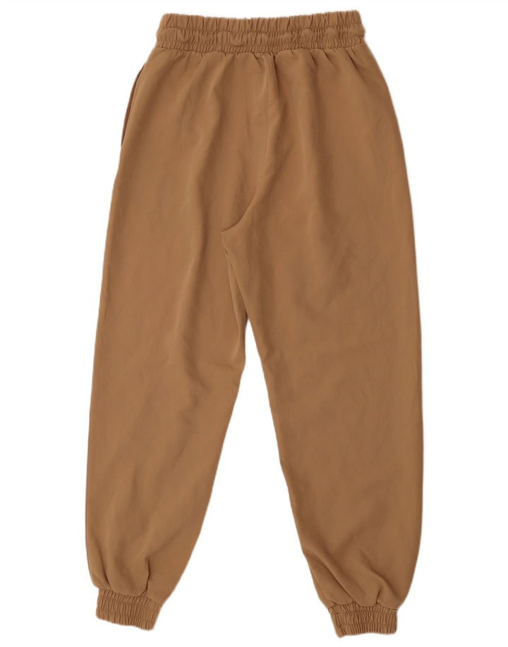 Zara Womens Tracksuit Trousers Joggers UK 12 Medium Brown Polyester