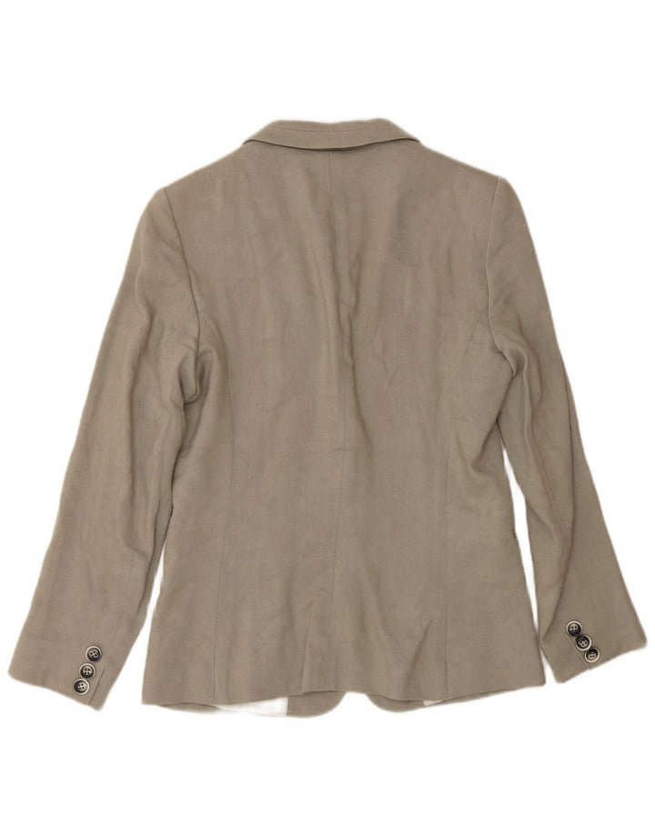 Massimo Dutti Ženska jakna s 1 gumbom EU 38 Mala bež lan