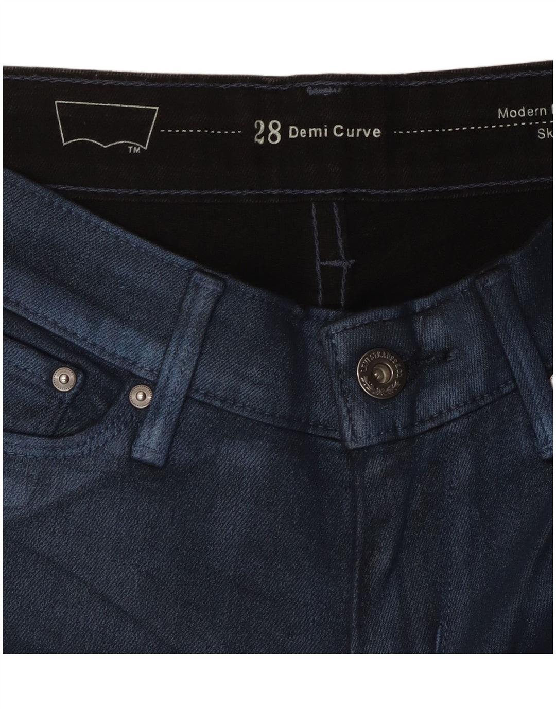 LEVI'S ženske Demi Curve uske ležerne hlače W28 L26 Plave